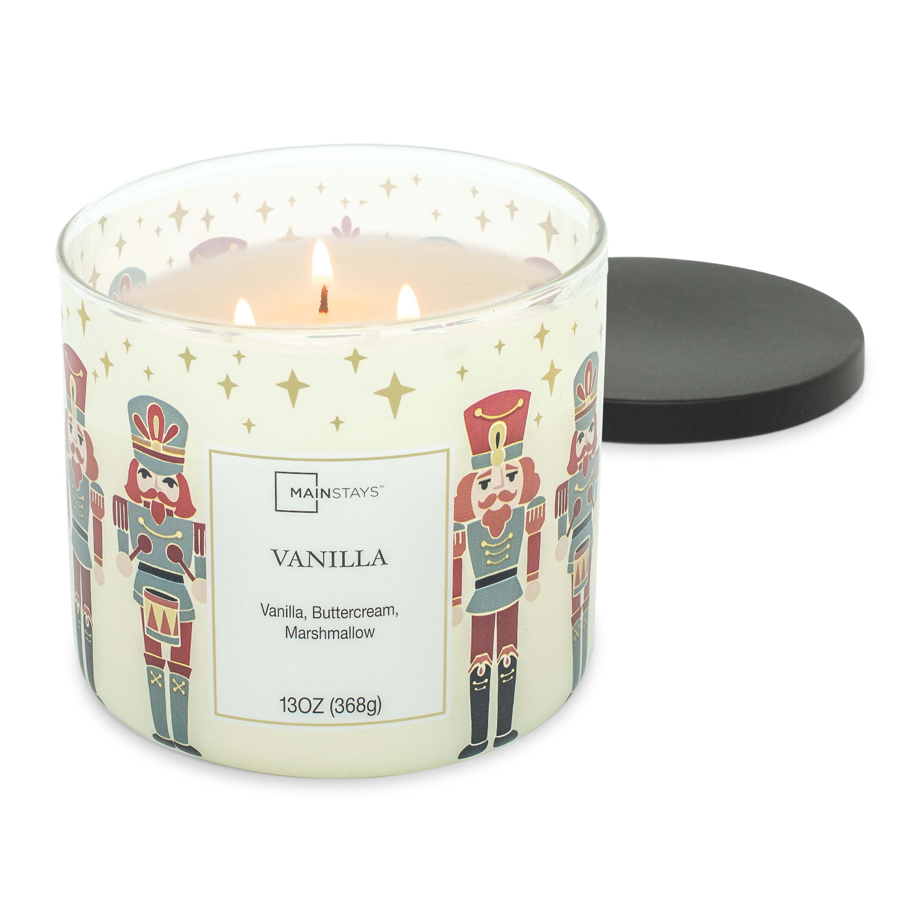 Mainstays Scented 3-Wick Jar Candle, Vanilla, 13 oz
