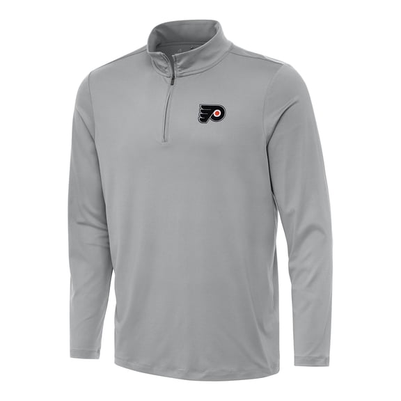Men's Antigua Gray Philadelphia Flyers Reprocess Quarter-Zip Top