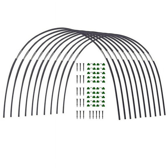 Garden Greenhouse Hoop Set, Gardening Folding Fiber Pole Set, Arch Greenhouse Planting Tunnel Bracket