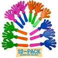 thumbnail image 2 of Kicko Hand Clapper Noisemakers - 12 Pieces of 7.5 Inch Assorted Plastic Clapping Hands - Perfect for Giving, Game Accessories, Easter Treasure Hunt, Party Favor, Prizes and Supplies, 2 of 5