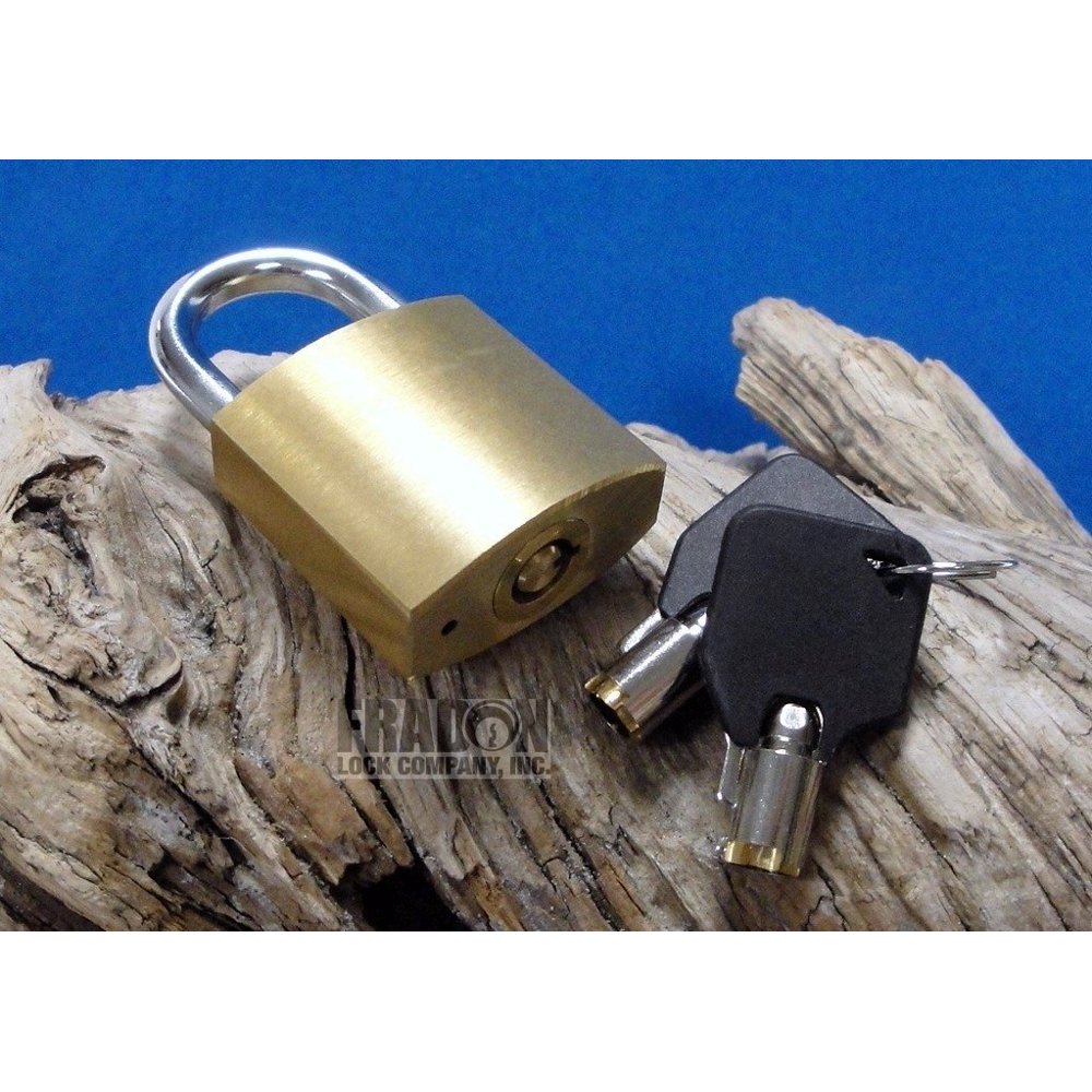 Fradon Lock Small Brass Padlock Tubular Key, tubular key By MEI