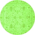 thumbnail image 1 of Ahgly Company Indoor Round Oriental Green Traditional Area Rugs, 8' Round, 1 of 4