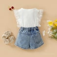 thumbnail image 6 of REDARER Girls Summer Sleeveless Floral Prints Tops and Shorts 2PCS Outfits Clothes Set for Children Clothes,5-6 Years, 6 of 7