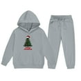 thumbnail image 5 of Christmas Kids Clothes Girls 2 Piece Sweatsuits Long Sleeve Hooded Sweatshirt and Sweatpants Tracksuits Fall Outfits 2-13 Years, 5 of 5