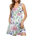 thumbnail image 5 of Levmjia Women Summer Dresses Sleeveless Floral Casual Round Neck Polyester Plus Size Comfortable Loose Fit Beach Vacation Outfit Multi Color Option, 5 of 5