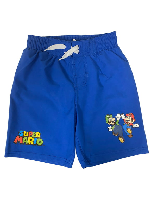 Super Mario Swim Trunks (Little & Big Boys)