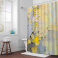 thumbnail image 6 of Abstract Oil Painting Shower Curtain for Bathroom Decor, Simple Yellow Green Color Block Modern Style Waterproof Fabric Shower Curtain, 60"x72" Set with 12 Hooks, 6 of 9