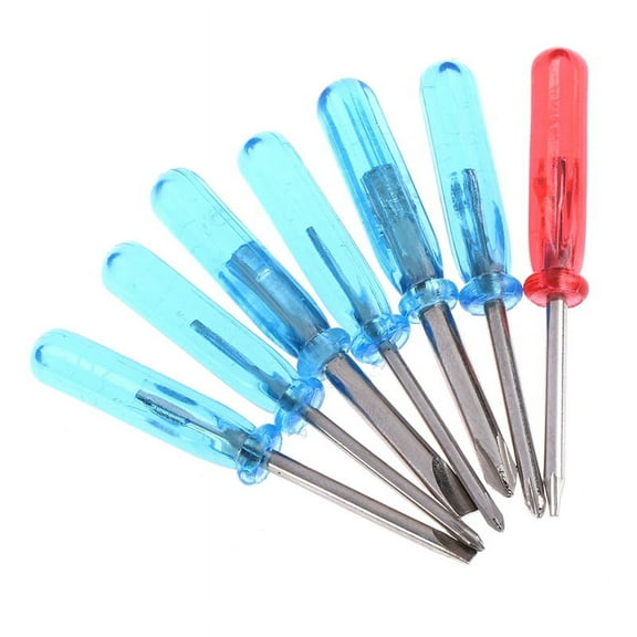 7 Pcs/set blue 45mm x 3mm mini small cross screwdriver set repair tool