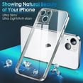 thumbnail image 2 of Crystal Clear Case for iPhone 13, [Not Yellowing] [Camera Protection] [ Grade Drop Tested] Transparent Shockproof Protective Phone Case Soft Silicone Slim Cover, 6.1 inch, Silver, 2 of 17