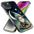 thumbnail image 2 of MUNDAZE Apple iPhone XR Shockproof Clear Hybrid Protective Phone Case Stars Moon Starry Night Space Gnome Cover, 2 of 5