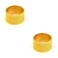 thumbnail image 4 of bedienty Knitting Rings Finger for Protection Thimble Adjustable Sewing Loop Specially-designed Crochet Tools for Home Yarn Crafts Thicken Gold Ring 2Set, 4 of 6