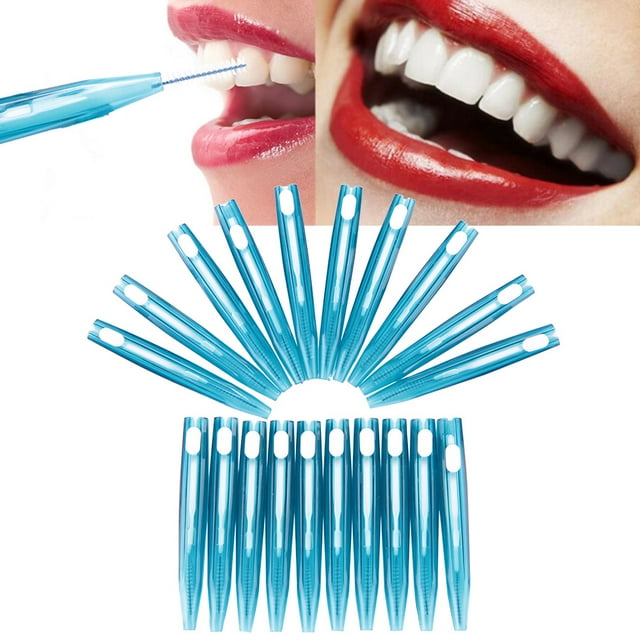 Interdental Toothpick Interdental Tooth Brush Flossing Head Toothpick Oral Care Toothpick 20pcs