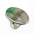 thumbnail image 2 of Natural Green Fluorite Gemstone Handmade 925 Steling Silver Ring Size 7, 2 of 2