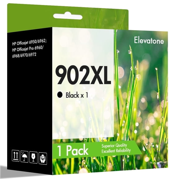 902 902XL Ink Cartridges Compatible for 902 902XL 1 Pack Black for OfficeJet Pro 6978 6968 6970 6971 6974 6975 6979 6960 6961 6963 6964 6965 6966 6950 902 XL Printer
