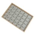 thumbnail image 3 of Unique Bargains Wood Jewelry Trays with Removable Dividers for Drawers Jewelry Organizer Light Brown-30 Grid Tray, 3 of 7
