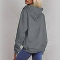 thumbnail image 4 of Dwralegc Warm Hoodies for Women Casual Fleece Sherpa Lined Hoodie Thick Long Sleeve Coats Warm Fall Winter Hoodies with Pockets Dark Gray M, 4 of 6