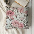 thumbnail image 3 of YINGXI Pink and Pillow case, Watercolor Floral Pattern Pillow Cover, Flower Rose Throw Pillow Case Cushion Cover Couch Sofa Decorative Square 20x20in, 3 of 5