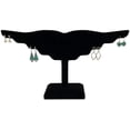 thumbnail image 2 of 1 Qty Jet Black Velvet Winged Earring Display Wing - Holds 10 Pairs - N'icePackaging, 2 of 3