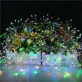 thumbnail image 2 of SHANJIA Solar Firecracker Lights, 6.56Ft 100 LED Waterproof Cluster Lights 8 Mode Copper Wire Cluster Fire Crackers Garland Fairy Lights Garden Wedding Christmas Party Decorations, 2 of 9