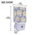 thumbnail image 4 of WOBOGO A Seamless Pattern Of Water Lilies LED Night Light 2 Pcs Set 0.5 Watt Wall Plug in Dusk to Dawn Automatic Switch Soft White Light, 4 of 7
