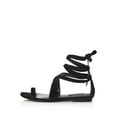 thumbnail image 2 of AQUA Womens Black Suede Crossover Strap Toe Loop Helen Owen  Bay Open Toe Lace-Up Leather Gladiator Sandals Shoes 6 M, 2 of 2
