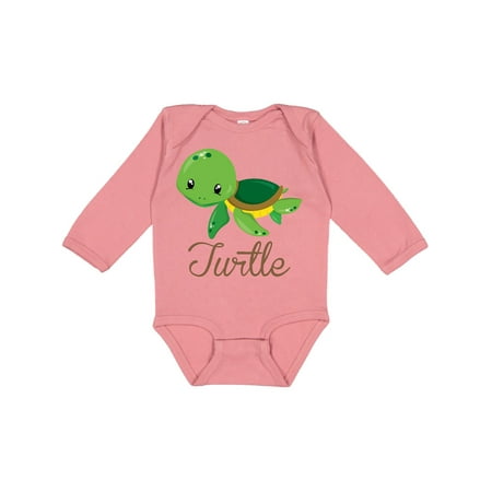 

Inktastic Little Turtle Gift Baby Boy or Baby Girl Long Sleeve Bodysuit