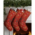 thumbnail image 3 of 3 Pcs Christmas Stockings,Red Christmas Gingerbread Man Pattern Stockings Christmas,14.8'' Xmas Stockings,Christmas Party Favors,Christmas Party Decorations,Christmas Stockings Personalized, 3 of 5