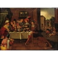 thumbnail image 3 of School of Frans Francken I 14x11 Black Modern Framed Museum Art Print Titled - The Rich Man and Lazarus, 3 of 5