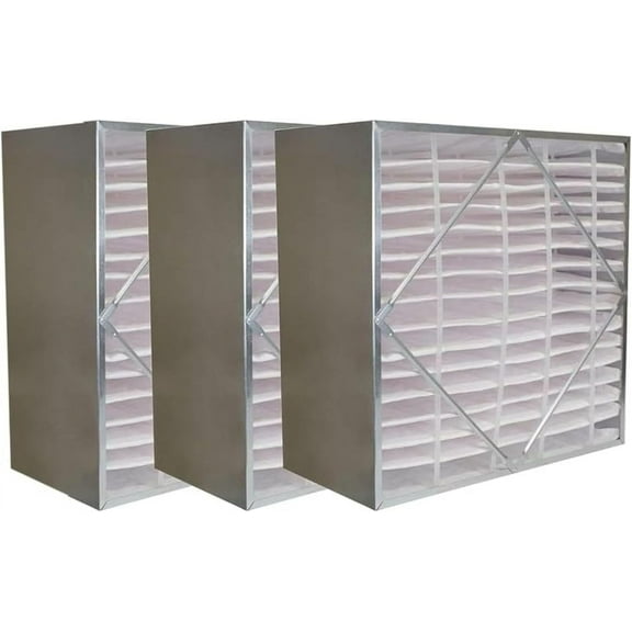 Filterbuy 24x24x12 MERV 13 No Header, Rigid Cell Box Filters HVAC Replacement (3-Pack)