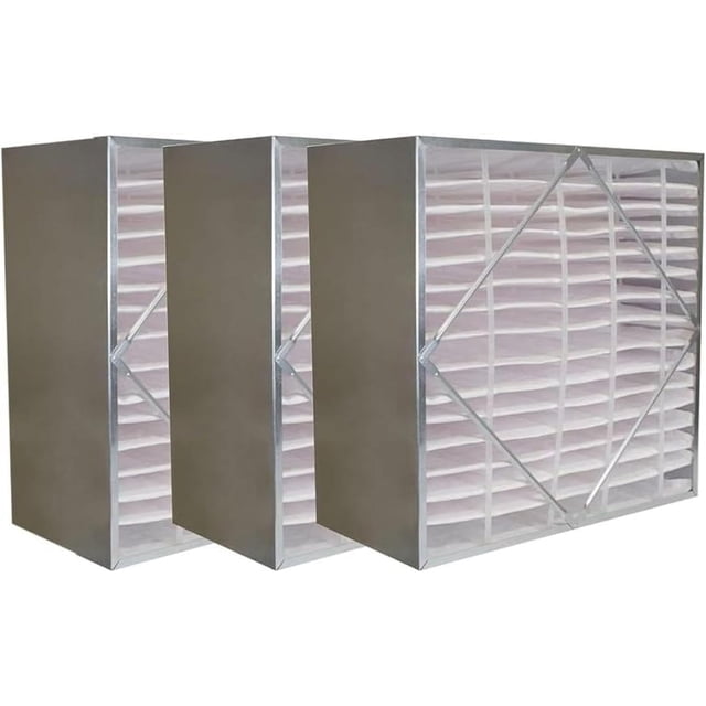 Filterbuy 20x20x6 MERV 13 (MPR 1900) No Header, Rigid Cell Box Filters HVAC Replacement (3-Pack)