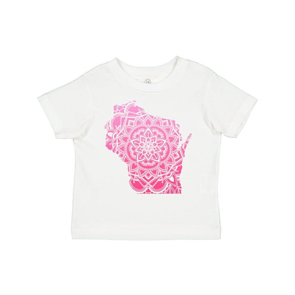 Inktastic Wisconsin Silhouette Mandala Boys or Girls Toddler T-Shirt