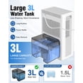 thumbnail image 3 of Homtronics 2 Pint Dehumidifier for Home, 100 oz Water Tank, Ultra-Quiet, Auto Shut-off, LED Display, 84H Timer, LED Light, Water Hose, White, 3 of 8