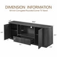 thumbnail image 3 of Noble House Hartwell 64" Wavy TV Cabinet, Rounded Storage Sideboard for Living Room/Bedroom/Entryway, Black, 3 of 8