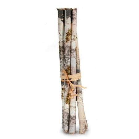 White Faux Birch Logs 11 8 Inch Bundle Walmart Com
