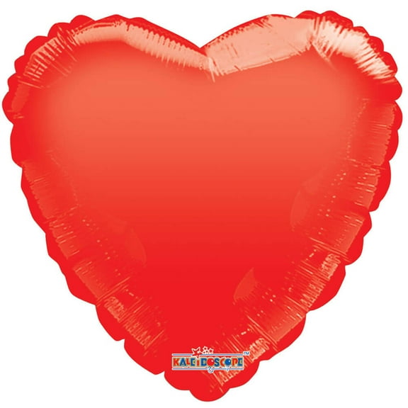 18 inch Kaleidoscope Heart - Red Gellibean Plastic Balloons - Party Supplies Decorations