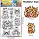 thumbnail image 2 of Sellos transparentes de silicona con diseño de gato y hilo para manualidades, álbumes de recortes, diarios, fotos, tarjetas decorativas., 2 of 9