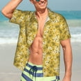 thumbnail image 5 of Picia Flower Gentle Cotton Regular Fit Short Sleeve Casual Hawaiian Shirt for Men-3X-Large, 5 of 9