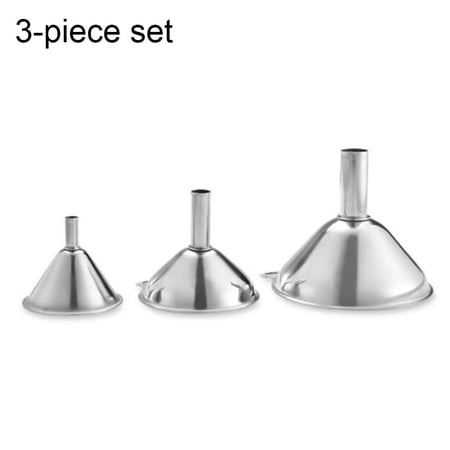 3pcs/set Stainless Steel Funnel Mini Oil Wine Integrated Funnel filler Liquid Dispenser Drop Shipping Kitchen Home Supplies