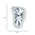 thumbnail image 3 of Niovtt Melting Clock Modern Surrealistic Shelf Decor Distorted Clock (White), 3 of 7