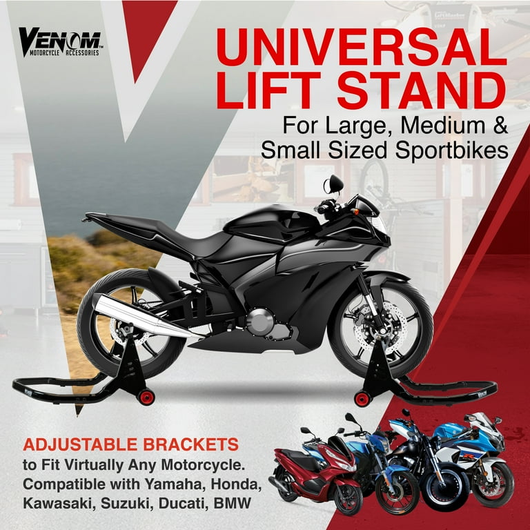 Venom Motorcycle Rear Stand Paddle Lift, Universal Sport