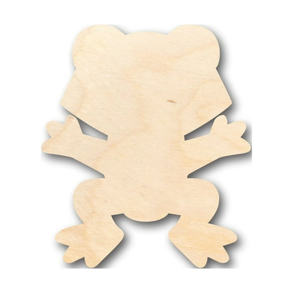 Unfinished Wood Cute Frog Shape - Craft - up to 46" DIY 24" / 1/8"