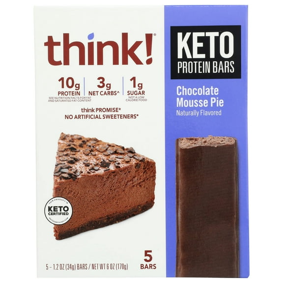 (Pack of 6) Think! Bar Choco Mocha Pie Delight 6 Oz