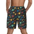 thumbnail image 2 of Lsque Mens Swim Trunks Vintage Records Pattern - Bathing Suit Compression Liner - Beach Swim Shorts Swimwear - (S-3XL) - Stretch Quick Dry -Small, 2 of 9