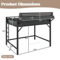 thumbnail image 2 of Harper & Bright Designs Queen Loft Bed with Storage Shelves and Pegboard, Metal Loft Bed Frame with USB and LED Lights, High Loft Bed with Guardrail and Ladder for Boys Girls, Black, 2 of 16