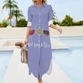 thumbnail image 4 of Womens Red Wine & Blue 4Th Of July Wine Red White Blue Wine Glasses V-Neck Long Sleeved Shirt Dress beach outfits for women, 4 of 7