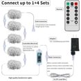 thumbnail image 2 of 600LED Christmas Icicle Lights Plug in, 61ft + 15ft Hang Icicle String Lights with Remote Control, 8 Modes Twinkle Curtain Fairy Lights Waterproof for Window Home Wedding Decoration (White), 2 of 7