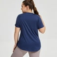 thumbnail image 5 of Ltctricy Women's Plus Size Workout Tops Crew Neck Short Sleeve Curved Hem Running Yoga Gym Tees Loose Athletic T-Shirts, 5 of 7