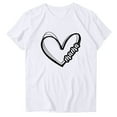 thumbnail image 1 of Camisetas de Manga Corta para las Mujeres Impreso Cuello Redondo Suelto Camiseta, Casual Cuatro Estaciones Blusa para el Hogar, 1 of 4