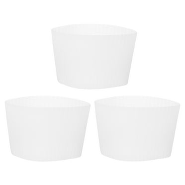 3Pcs Coffee Cup Sleeve,silicone Reusable Heat-resistant Non-slip Glass Water Bottle Sleeves.