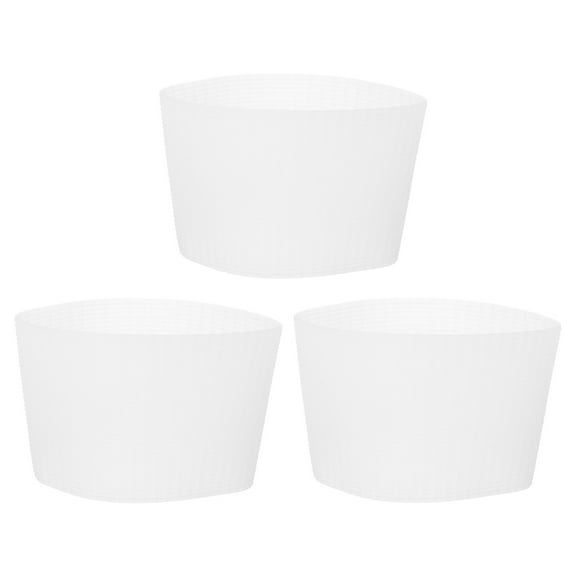3Pcs Coffee Cup Sleeve,silicone Reusable Heat-resistant Non-slip Glass Water Bottle Sleeves.